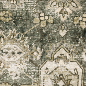HomeRoots 4' Elegant Oriental Area Rug in Green, Brown, Beige, Yellow & Olive – Stain Resistant & Non-Skid 8' X 10' 510654