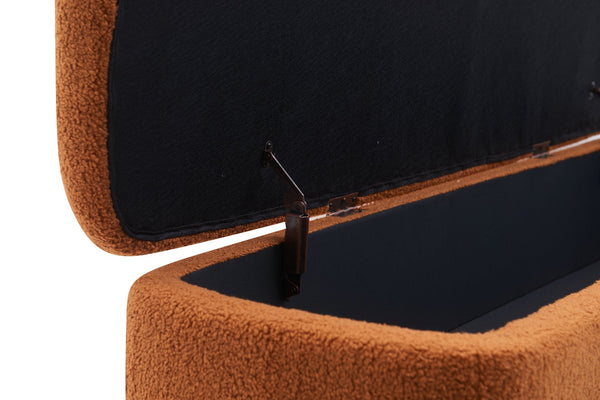 English Elm Bench Upholstered Brown Indoor Accent For Living Room, Bedroom, Entryway - Multi-Functional & Cozy T3903P372084