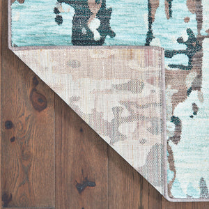 Homeroots 10' X 13' Grey And Blue Abstract Power Loom Stain Resistant Area Rug  Other Material 510749