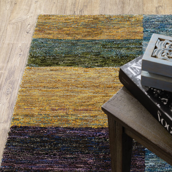 HomeRoots 10' Bold Purple and Red Geometric Power Loom Area Rug – Stain-Resistant, Ideal for High-Traffic Spaces 7' X 10' 510814