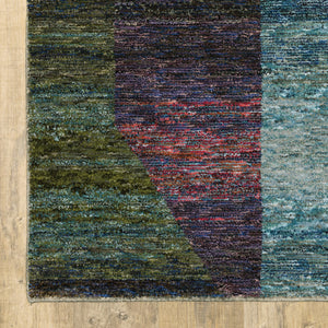 HomeRoots 10' Bold Purple and Red Geometric Power Loom Area Rug – Stain-Resistant, Ideal for High-Traffic Spaces 9' X 12' 510816