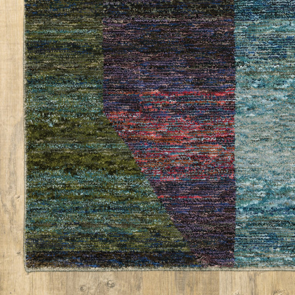 HomeRoots 10' Bold Purple and Red Geometric Power Loom Area Rug – Stain-Resistant, Ideal for High-Traffic Spaces 9' X 12' 510816