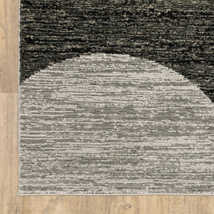 HomeRoots 10' Modern Blue and Beige Geometric Power Loom Area Rug for Stylish, Low-Maintenance Living Spaces 10' X 13' 510824