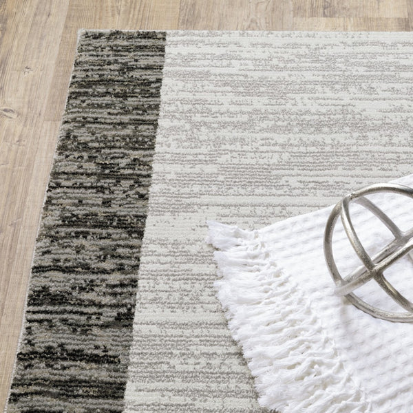 HomeRoots 10' Modern Blue and Beige Geometric Power Loom Area Rug for Stylish, Low-Maintenance Living Spaces 9' X 12' 510830