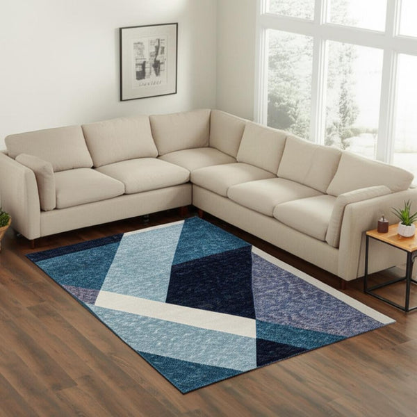 HomeRoots 10' Striking Geometric Area Rug in Vibrant Colors, Durable Power-Loomed Design for Modern Spaces 8' X 11' 510843