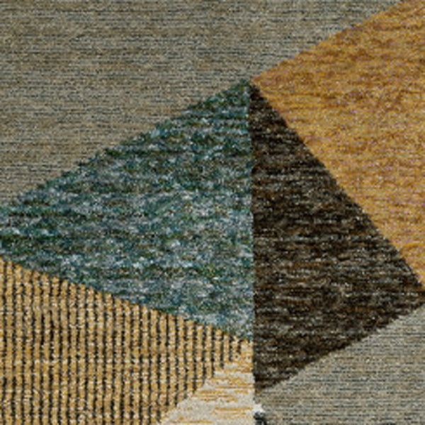HomeRoots 10' Stylish Blue and Beige Geometric Area Rug – Durable, Stain-Resistant Design for Modern Spaces 2'3" x 8' 510853