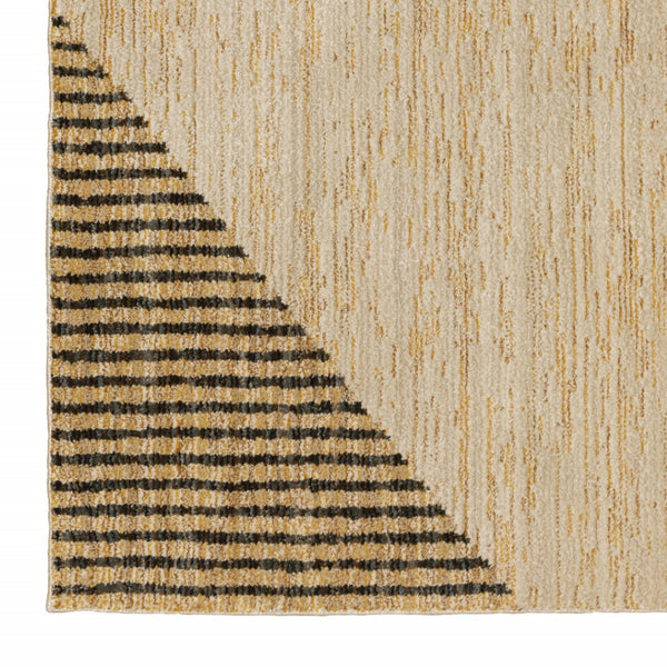 HomeRoots 10' Stylish Blue and Beige Geometric Area Rug – Durable, Stain-Resistant Design for Modern Spaces 2'3" x 8' 510853