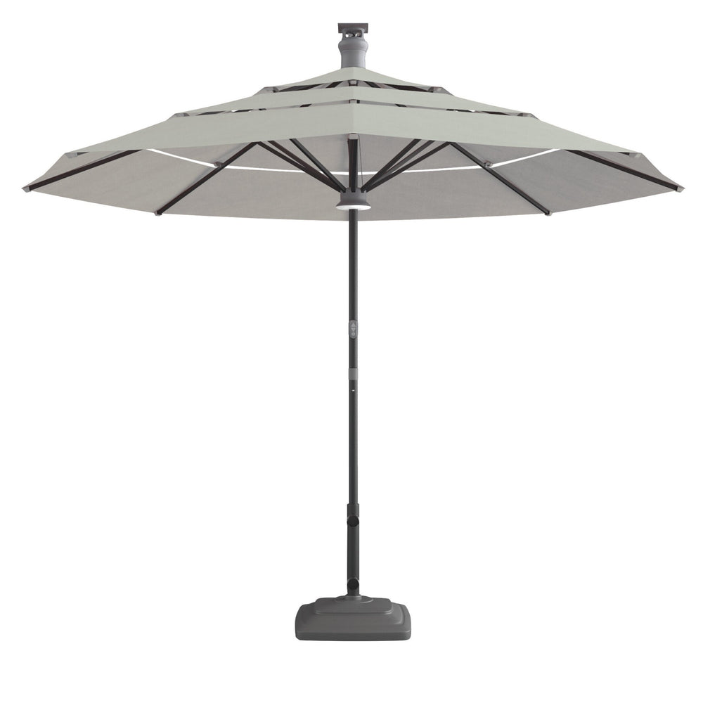 Homeroots 11' Color Sunbrella Octagonal Lighted Market Smart Patio Umbrella  Aluminum 510872