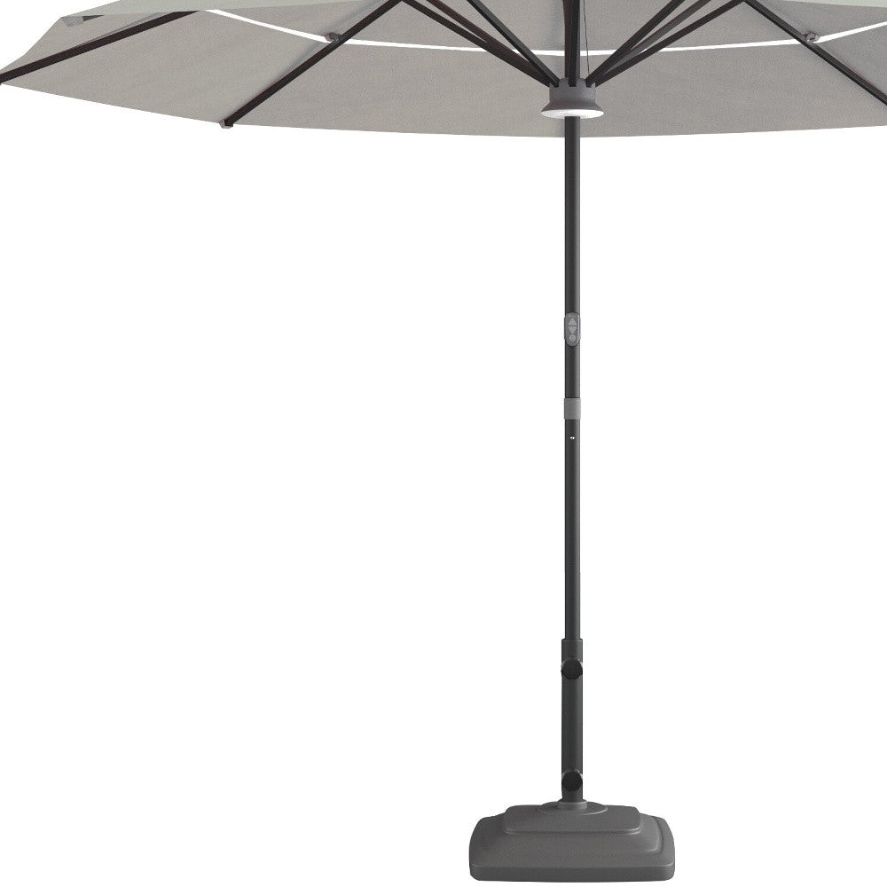 Homeroots 11' Color Sunbrella Octagonal Lighted Market Smart Patio Umbrella  Aluminum 510872