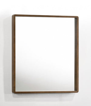 Homeroots 40" Brown Wood Framed Accent Mirror  Glass,Veneer 510881