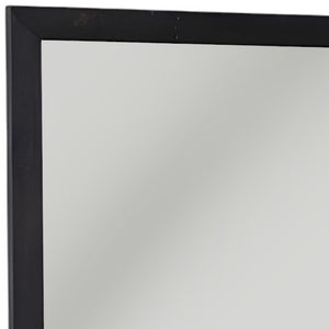 Homeroots 28" Dark Brown Solid Wood Framed Accent Mirror  Glass,Solid Wood 510885