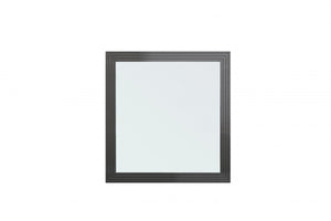 Homeroots 36" Gray Wood Framed Accent Mirror  Glass,Mdf 510892