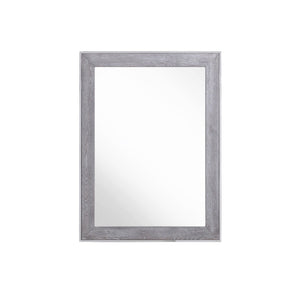 Homeroots 40" Gray And Silver Wood And Metal Framed Accent Mirror  Glass,Veneer,Steel 510896
