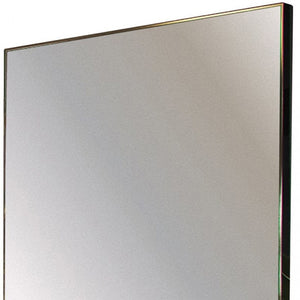 Homeroots 32" Gray Square Metal Framed Accent Mirror  Glass,Steel 510898
