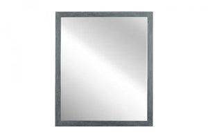 Homeroots 40" Dark Gray Solid Wood Framed Accent Mirror  Glass,Veneer 510900