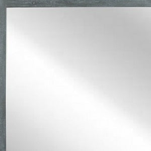 Homeroots 40" Dark Gray Solid Wood Framed Accent Mirror  Glass,Veneer 510900