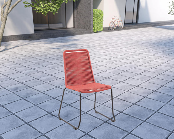 Homeroots Five Piece Brown And Black Solid Wood Dining Set With Four Chairs  Steel,Eucalyptus,Rope 510907