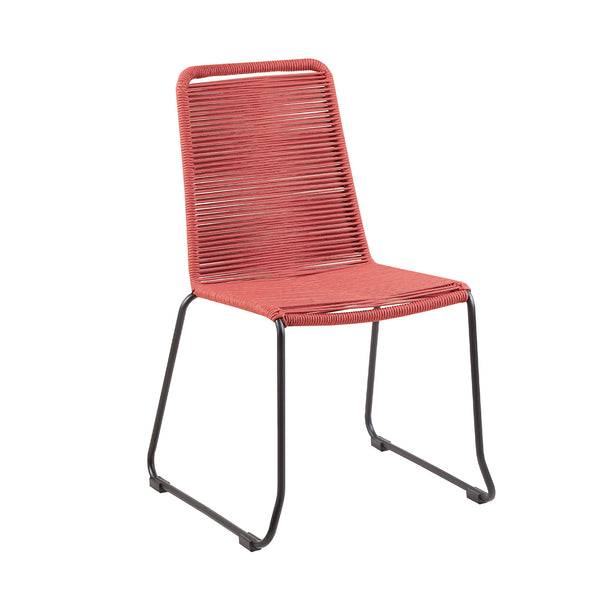 Homeroots Five Piece Brown And Black Solid Wood Dining Set With Four Chairs  Steel,Eucalyptus,Rope 510907