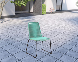 Homeroots Five Piece Brown And Black Solid Wood Dining Set With Four Chairs  Steel,Eucalyptus,Rope 510908