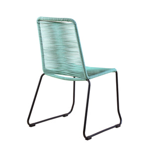 Homeroots Three Piece Gray And Black Round Stone Dining Set With Two Chairs  Stone,Eucalyptus,Rope 510912