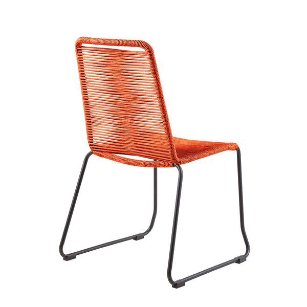 Homeroots Three Piece Gray And Black Round Stone Dining Set With Two Chairs  Stone,Eucalyptus,Rope 510913