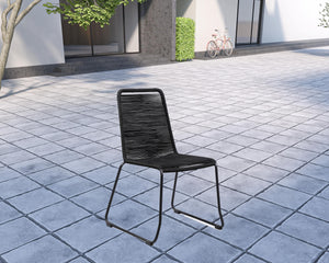 Homeroots Five Piece Gray And Black Round Stone Dining Set With Four Chairs  Stone,Eucalyptus,Rope 510914