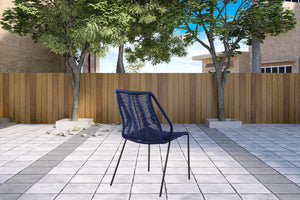 Homeroots Three Piece Gray And Black Round Stone Dining Set With Two Chairs  Stone,Eucalyptus,Rope 510919