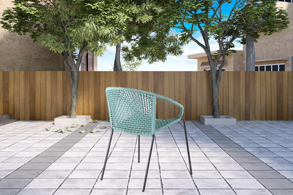 Homeroots Three Piece Gray And Black Round Stone Dining Set With Two Chairs  Stone,Eucalyptus,Rope 510925