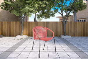 Homeroots Three Piece Gray And Black Round Stone Dining Set With Two Chairs  Stone,Eucalyptus,Rope 510926