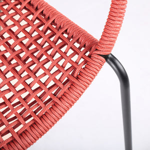 Homeroots Three Piece Gray And Black Round Stone Dining Set With Two Chairs  Stone,Eucalyptus,Rope 510926