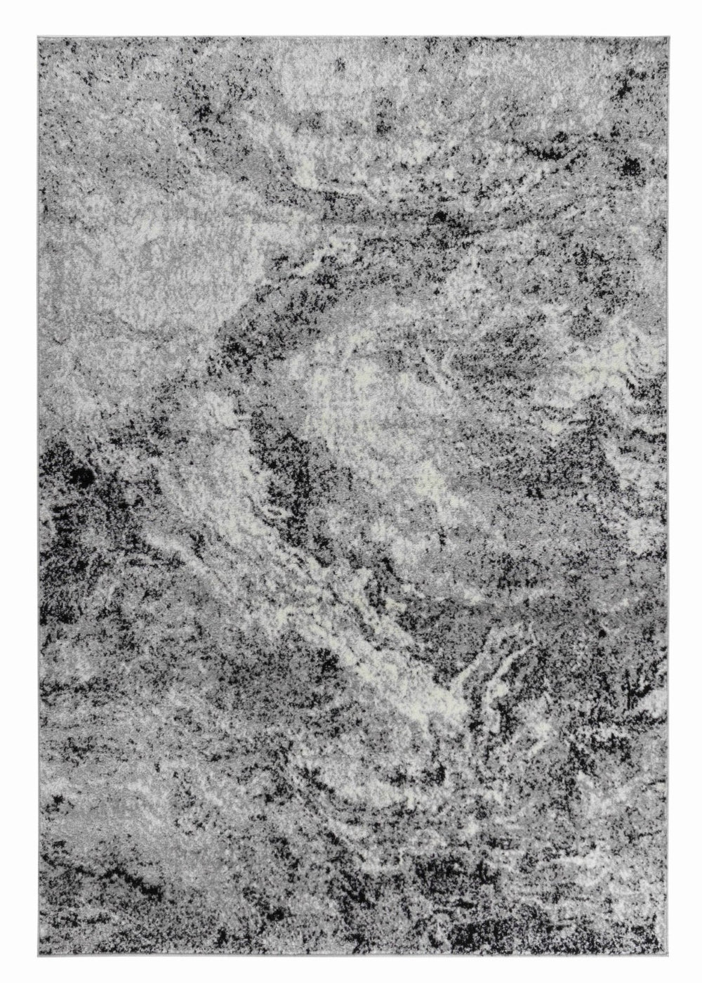 HomeRoots 2' Grey Abstract Area Rug Runner - Modern Design for Hallways, Durable, Fade-Resistant, Made in Turkey 510931