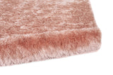 Homeroots 4' X 6' Pink Shag Tufted Handmade Area Rug Pink Polyester 510941