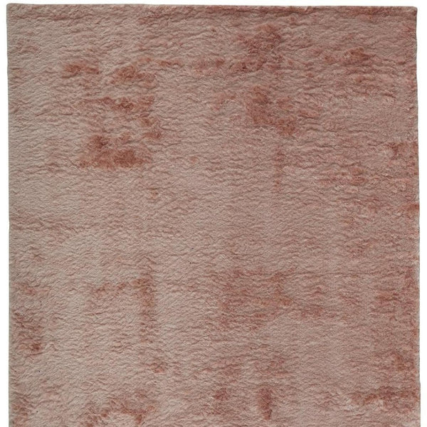 Homeroots 5' Handmade Pink Shag Area Rug - Luxurious Tufted Design For Cozy Living Spaces And Decor Accents 5' X 8' Polyester 510942