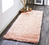 Homeroots 6' Pink Shag Tufted Handmade Runner Rug Pink Polyester 510944