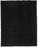 Homeroots 4' X 6' Black Shag Tufted Handmade Area Rug Black Polyester 510948