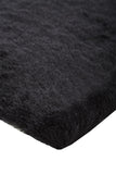 Homeroots 4' X 6' Black Shag Tufted Handmade Area Rug Black Polyester 510948