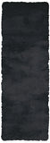 Homeroots 6' Runner Black Shag Hand Tufted Runner Rug Black Cotton Blend 510951