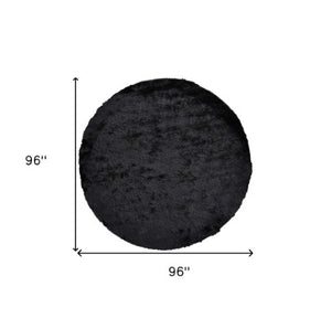 Homeroots 5' Handmade Pink Shag Area Rug - Luxurious Tufted Design For Cozy Living Spaces And Decor Accents Black Polyester 510952