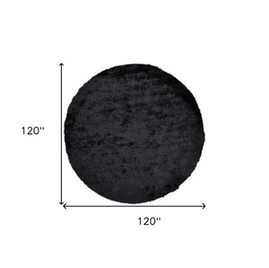 Homeroots 5' Handmade Pink Shag Area Rug - Luxurious Tufted Design For Cozy Living Spaces And Decor Accents 10' Round Polyester 510953