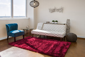 HomeRoots 4' Handmade Pink Shag Area Rug - Plush Retro Design for Cozy Comfort in Any Room Decor Style 5' X 8' 510956
