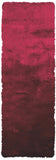 Homeroots 6' Merlot Shag Hand Tufted Runner Rug Red,Purple Cotton Blend 510958