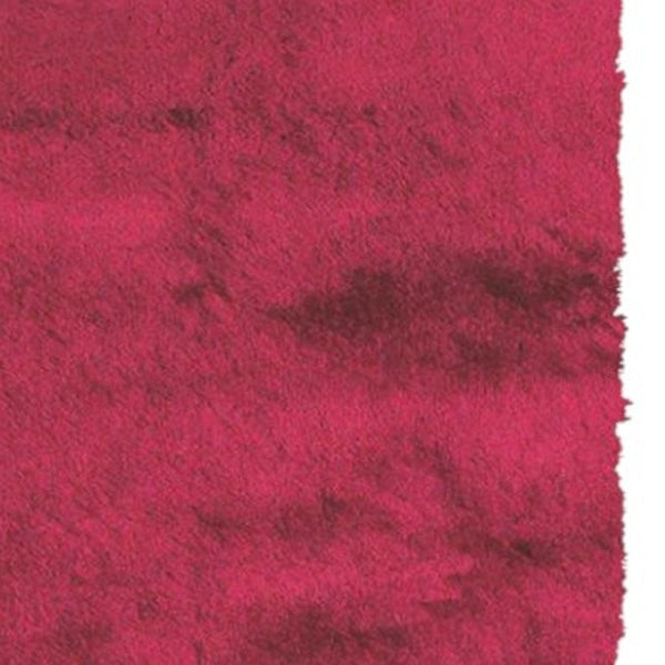 HomeRoots 4' Handmade Pink Shag Area Rug - Plush Retro Design for Cozy Comfort in Any Room Decor Style 6' Runner 510958