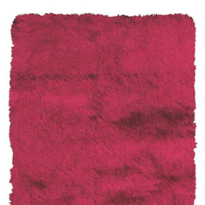 HomeRoots 4' Handmade Pink Shag Area Rug - Plush Retro Design for Cozy Comfort in Any Room Decor Style 6' Runner 510958