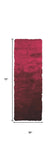 Homeroots 6' Merlot Shag Hand Tufted Runner Rug Red,Purple Cotton Blend 510958