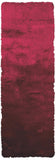 Homeroots 6' Merlot Shag Hand Tufted Runner Rug Red,Purple Cotton Blend 510958