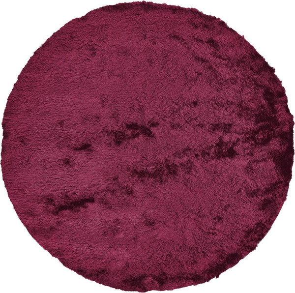 HomeRoots 4' Handmade Pink Shag Area Rug - Plush Retro Design for Cozy Comfort in Any Room Decor Style 8' Round 510959