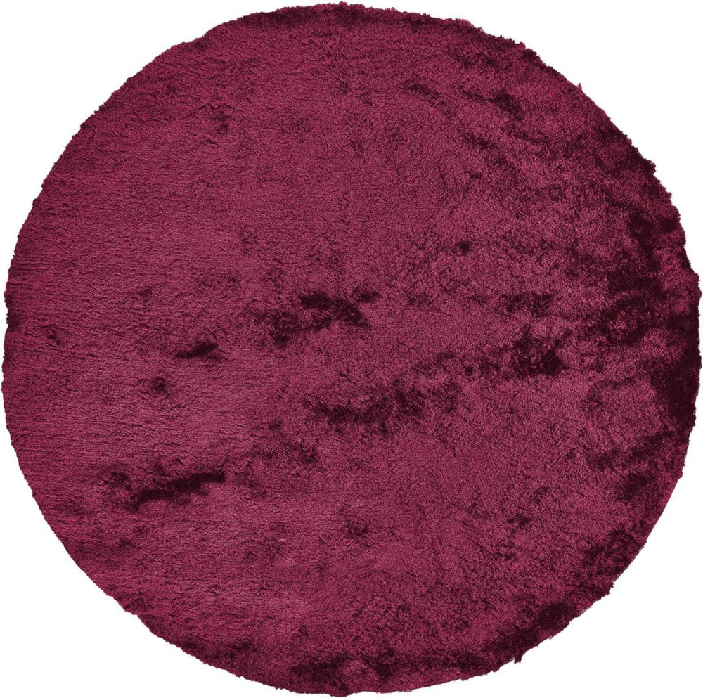 HomeRoots 4' Handmade Pink Shag Area Rug - Plush Retro Design for Cozy Comfort in Any Room Decor Style 10' Round 510960