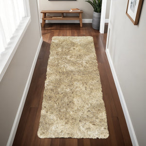 HomeRoots 4' Handmade Pink Shag Area Rug - Plush Retro Design for Cozy Comfort in Any Room Decor Style 6' Runner 510965