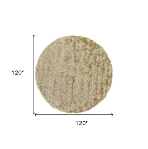 Homeroots 5' Handmade Pink Shag Area Rug - Luxurious Tufted Design For Cozy Living Spaces And Decor Accents 10' Round Polyester 510967