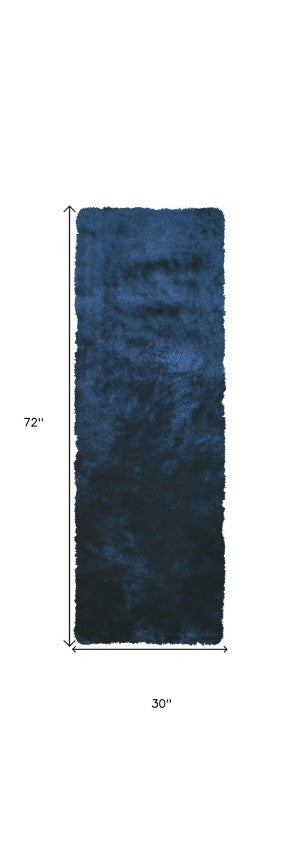 Homeroots 5' Handmade Pink Shag Area Rug - Luxurious Tufted Design For Cozy Living Spaces And Decor Accents Blue,Black Cotton Blend 510972